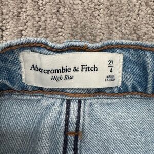 Abercrombie & Fitch Light Blue Denim midi skirt